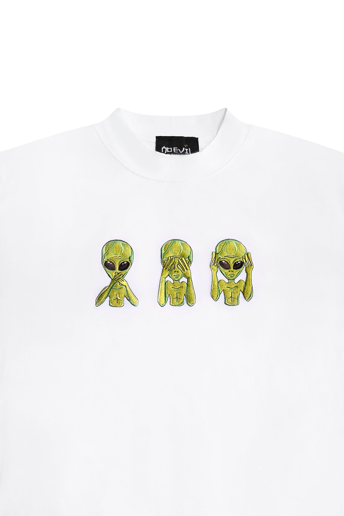 ALIEN EMBROIDERED T-SHIRT WHITE