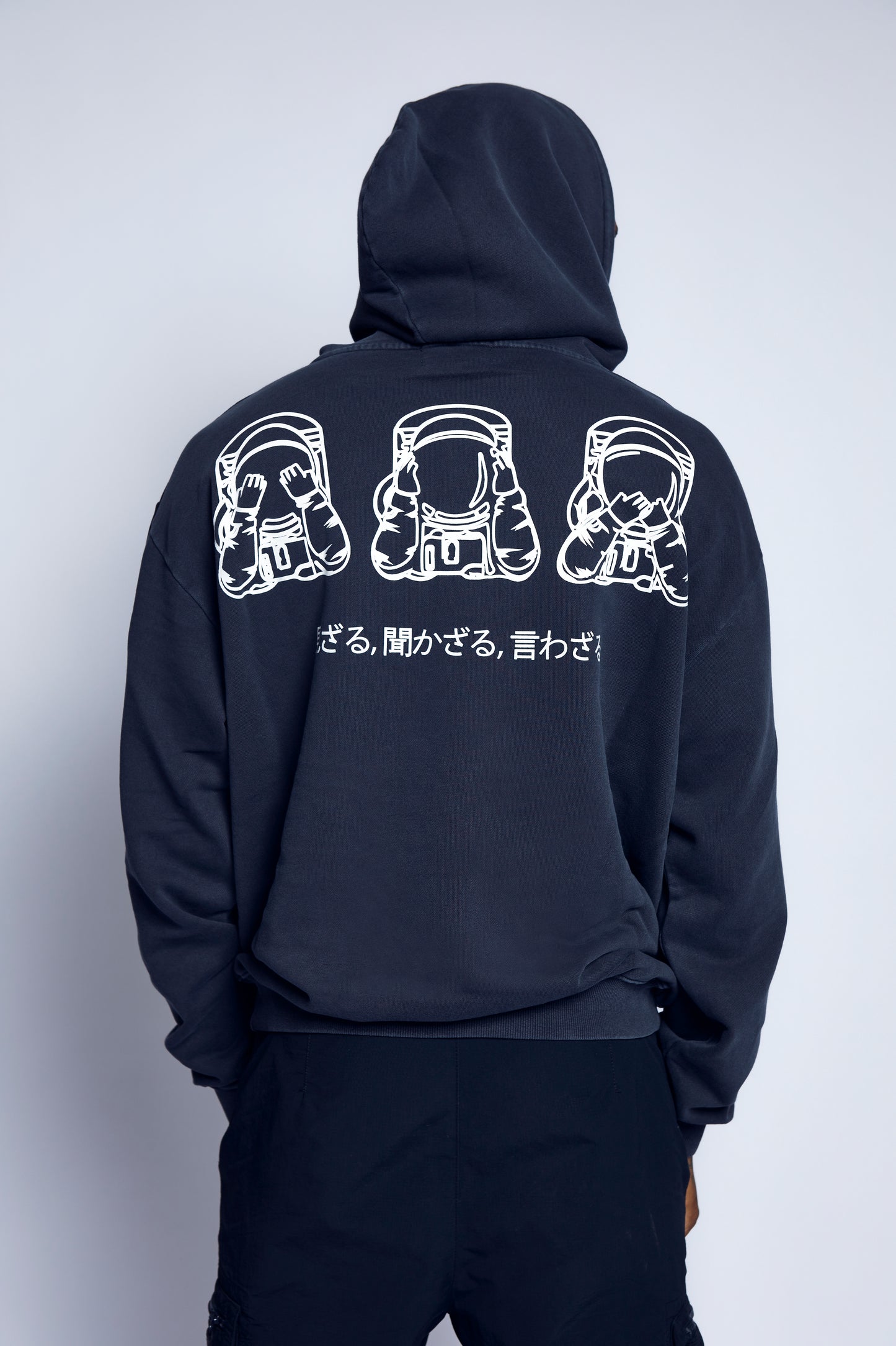 ASTRO TRIO BACK HOODIE ACID-GREY