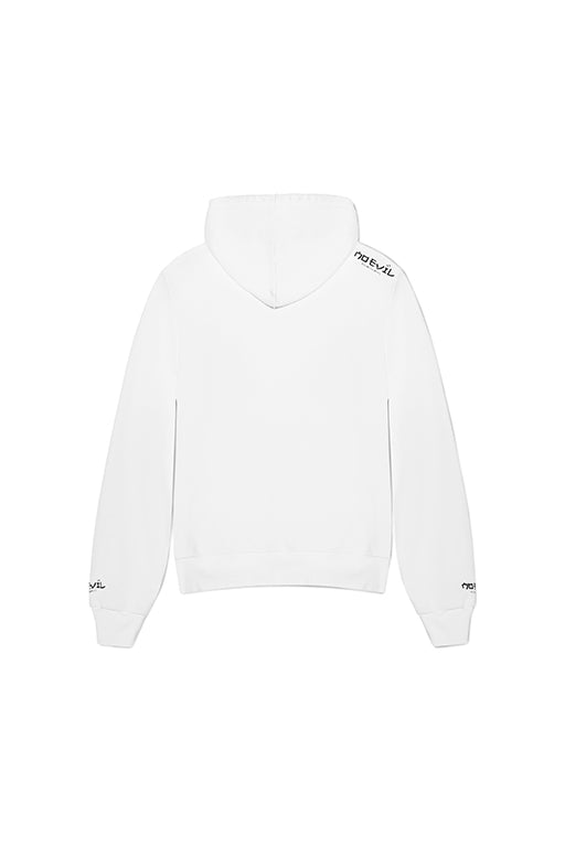 BUDDHA EMBROIDERED HOODIE WHITE