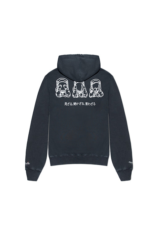ASTRO TRIO BACK HOODIE ACID-GREY